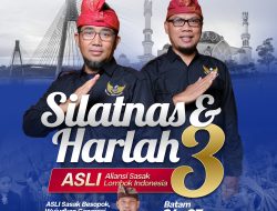 ASLI Akan Gelar Silatnas dan Harlah ke-3 di Batam ini tanggalnya.
